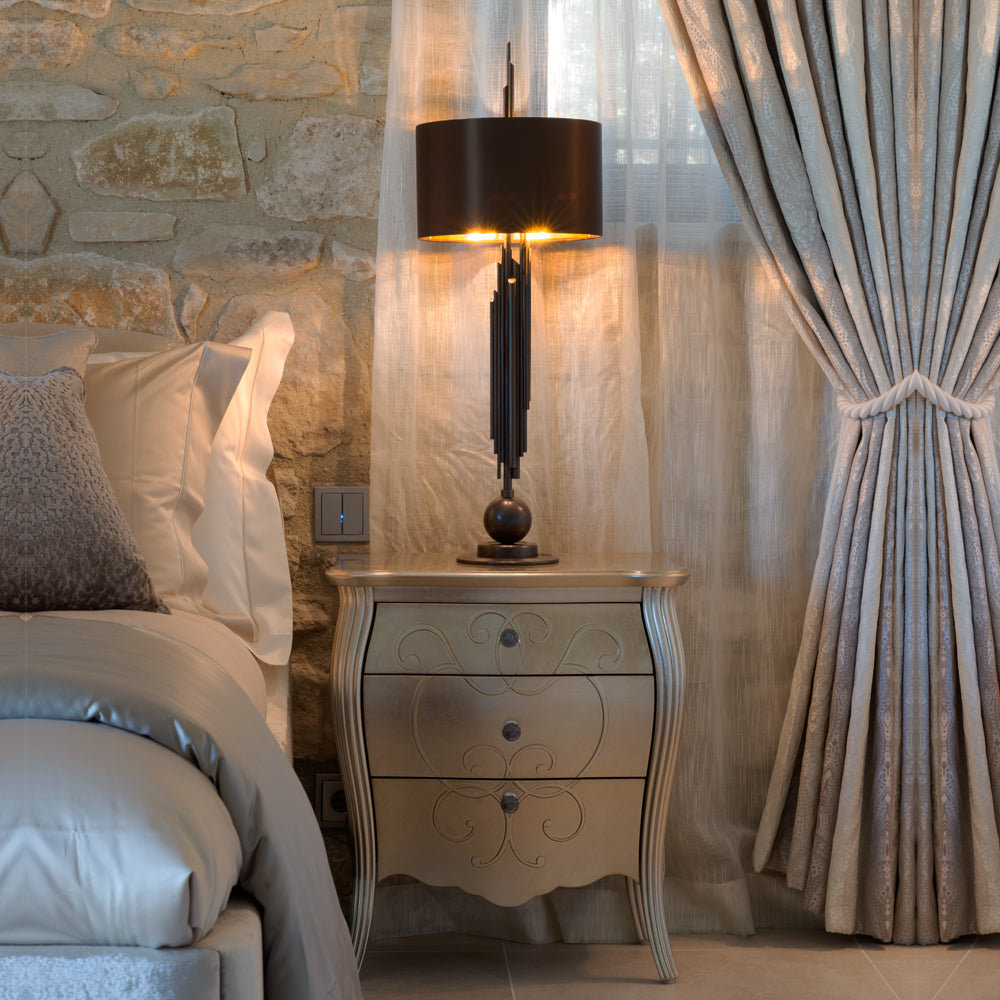 Exclusive Italian Brown And Gold Table Lamp