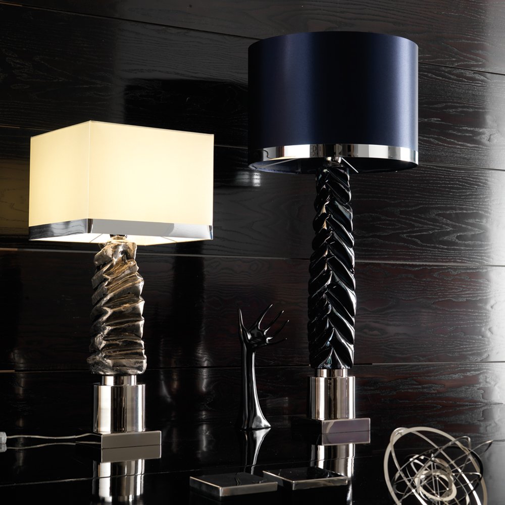 Exclusive Platinum Plated Majolica Table Lamp