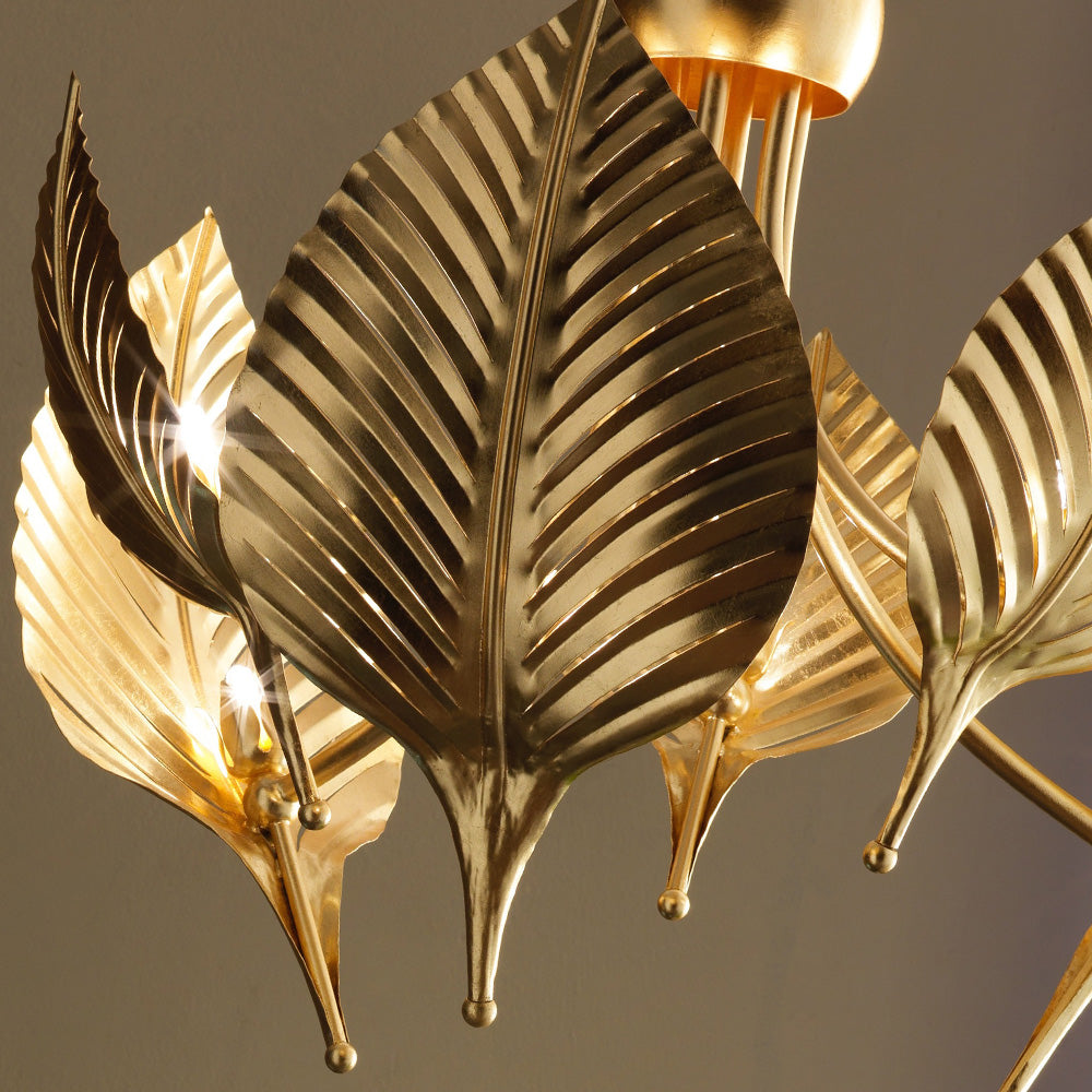 Exclusive Italian Palm Leaf Designer Chandelier