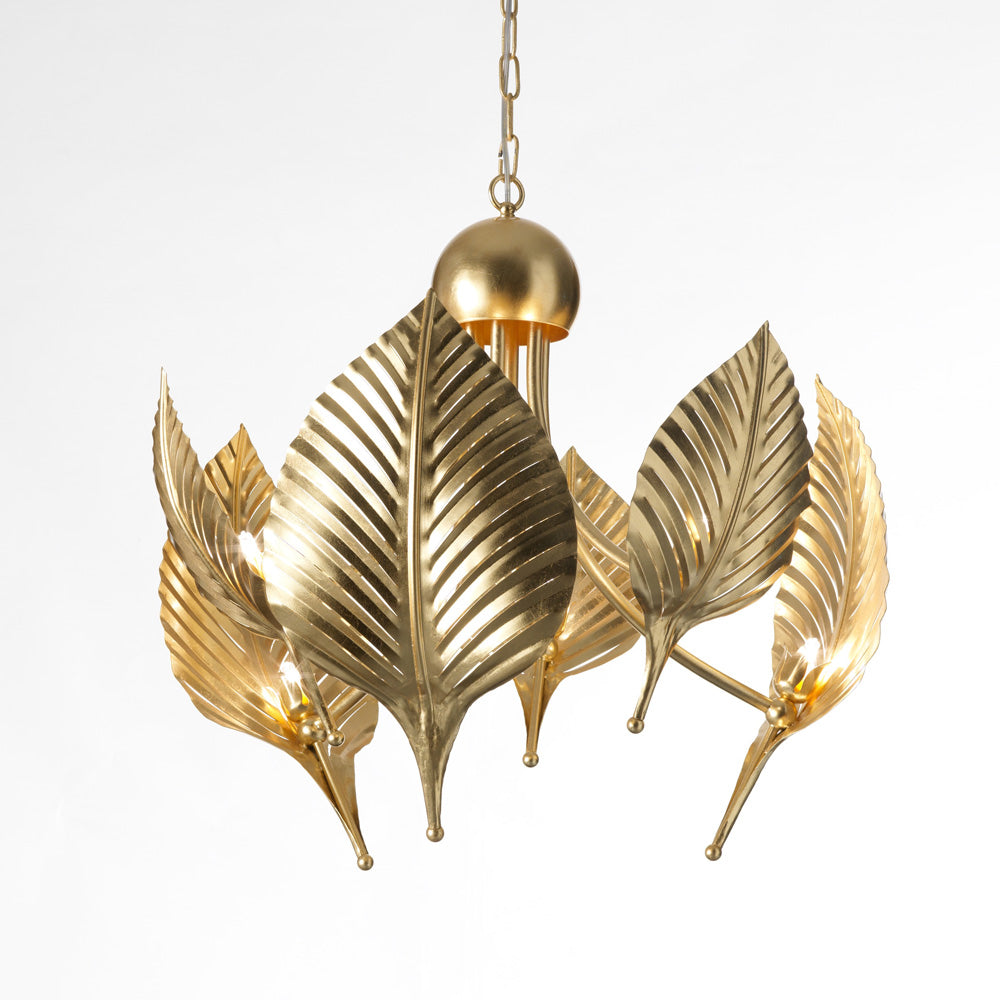 Exclusive Italian Palm Leaf Designer Chandelier