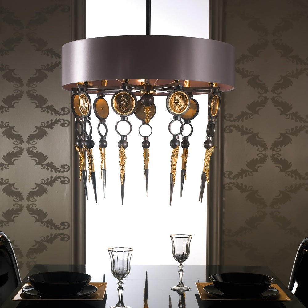 Exclusive Italian Pewter Chandelier