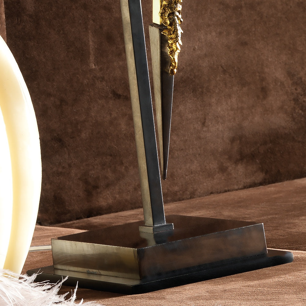 Exclusive Italian Pewter Table Lamp