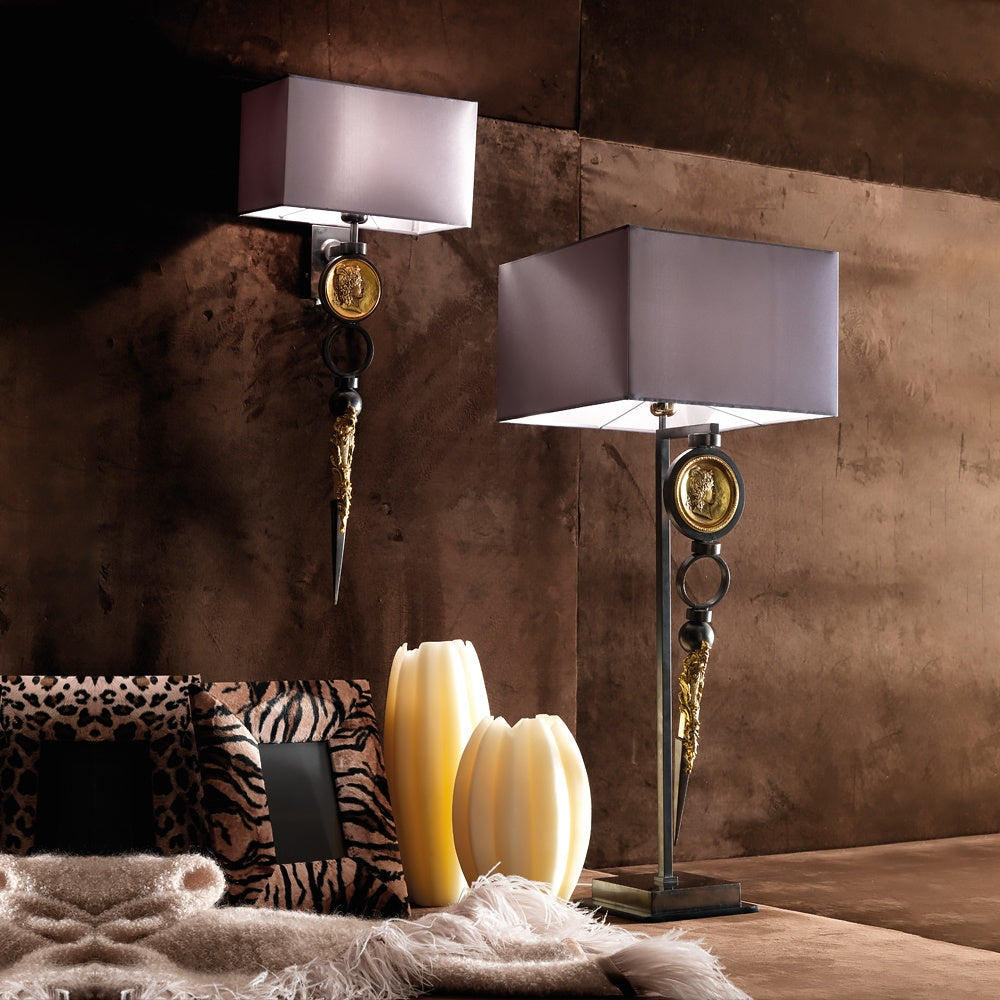 Exclusive Italian Pewter Wall Lamp