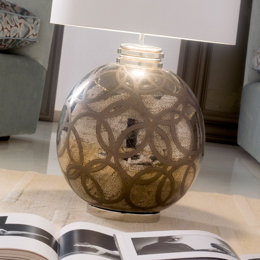 Exclusive Italian Platinum Plated Majolica Table Lamp