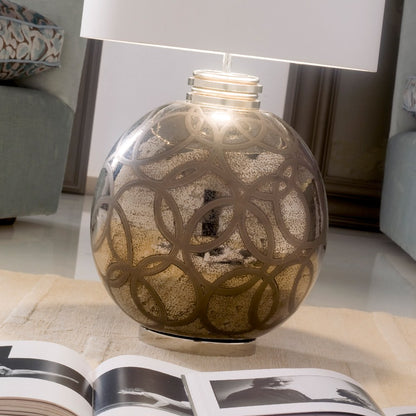 Exclusive Italian Platinum Plated Majolica Table Lamp