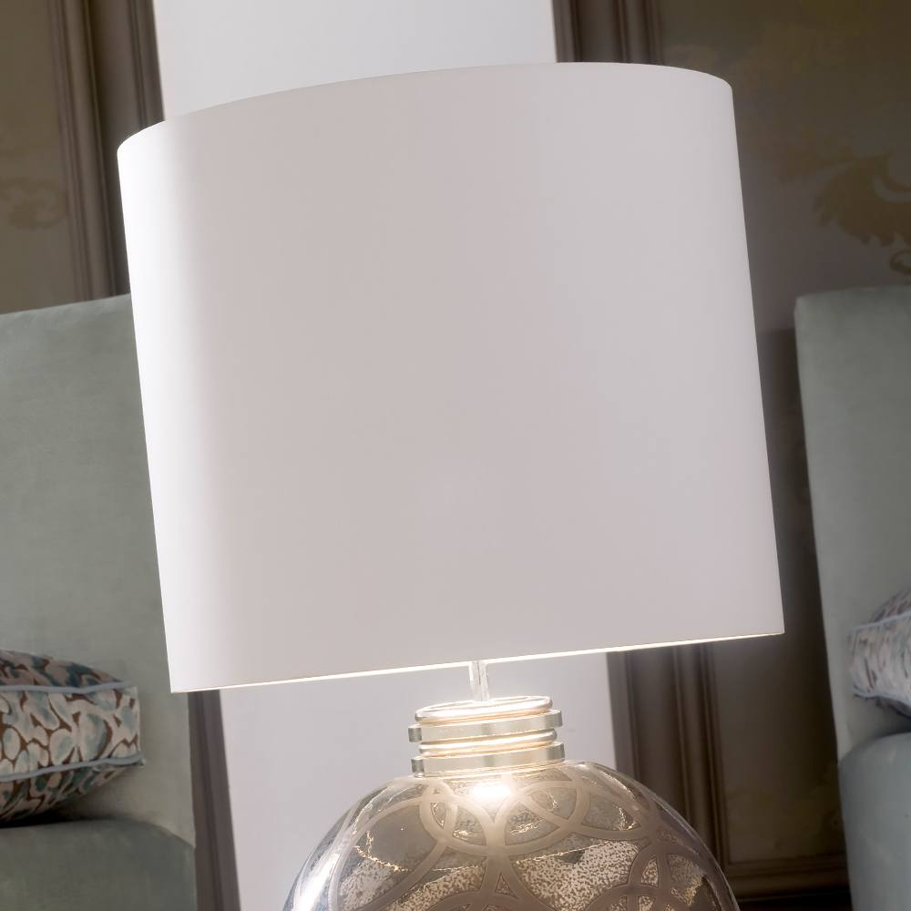 Exclusive Italian Platinum Plated Majolica Table Lamp