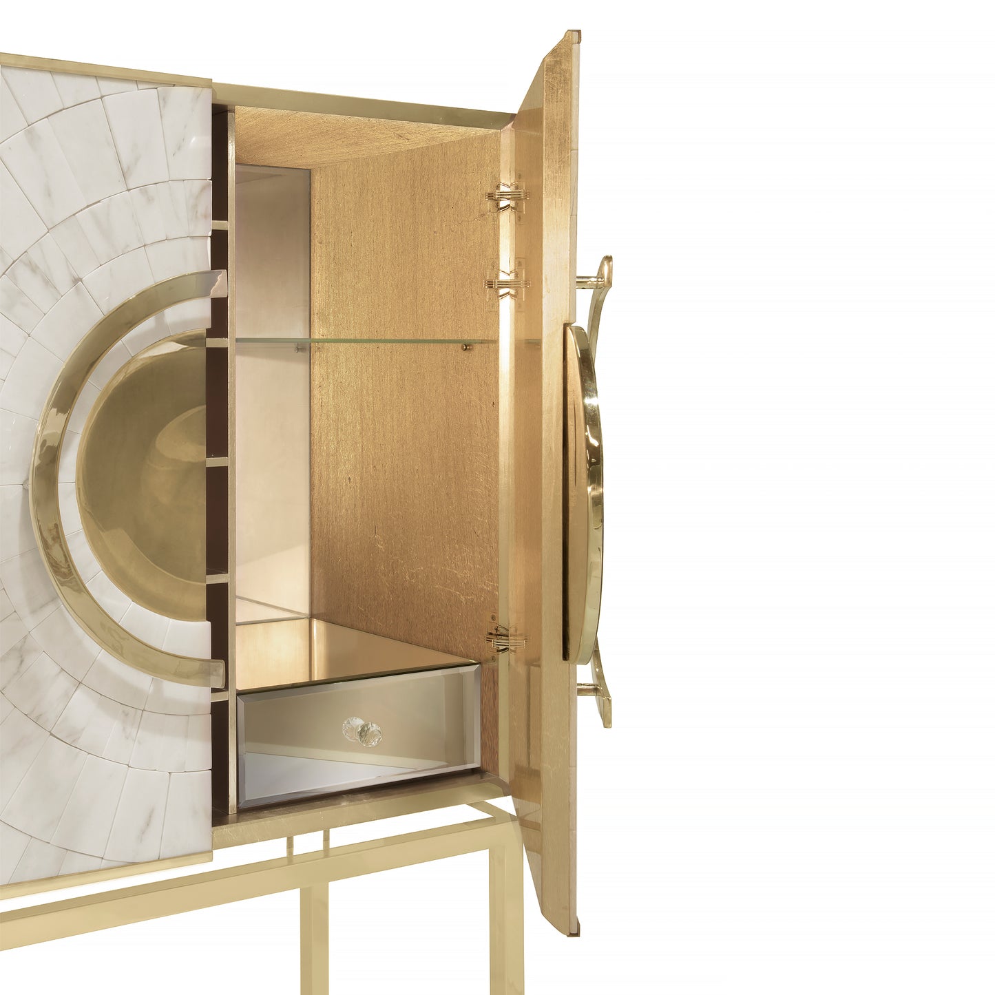 Exclusive Marble Art Deco Inspired Contemporary Cabinet