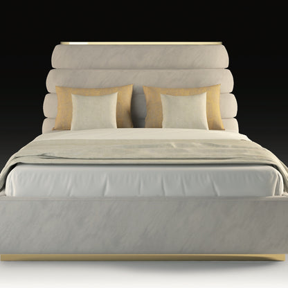 Exclusive Nubuck Leather Upholstered Bed