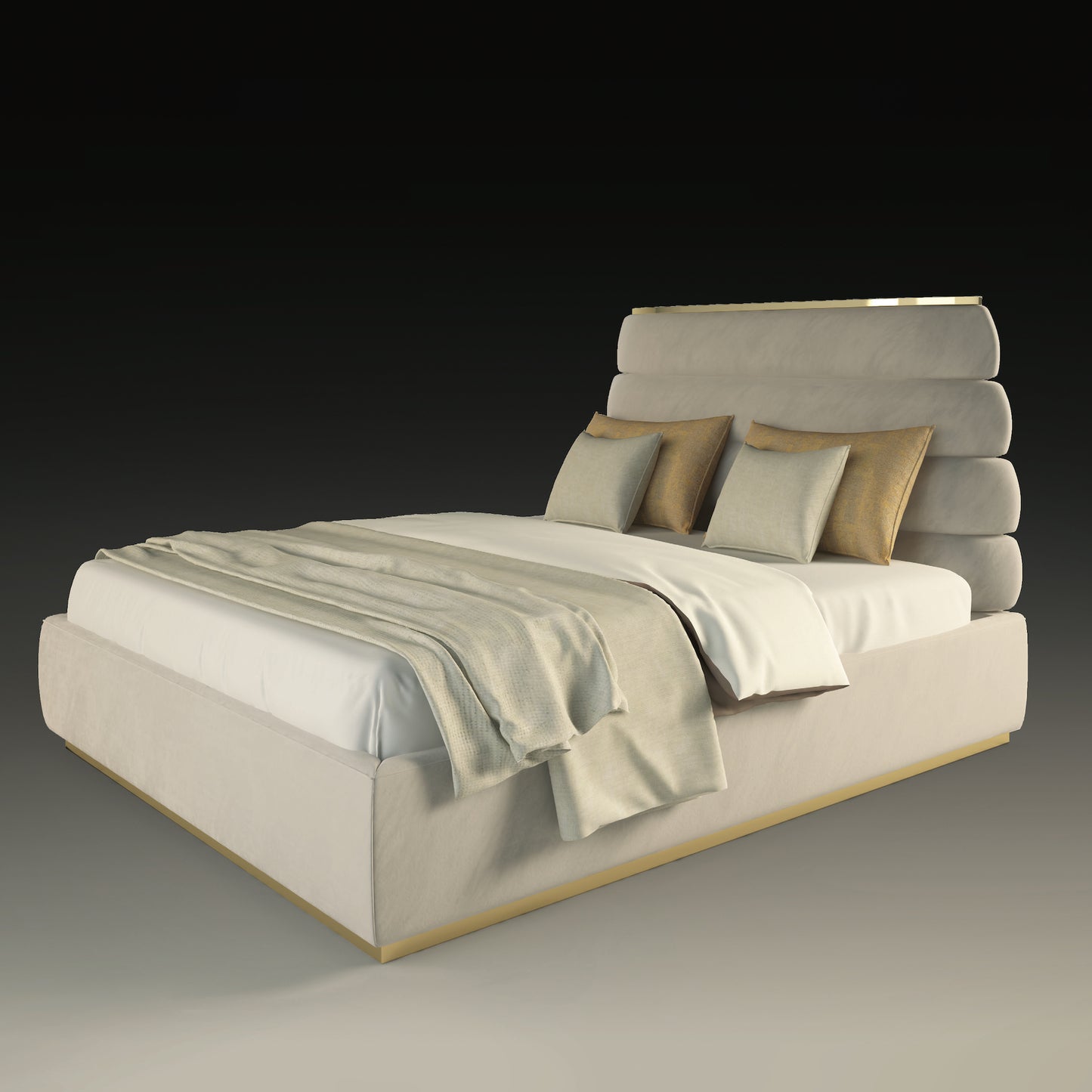 Exclusive Nubuck Leather Upholstered Bed