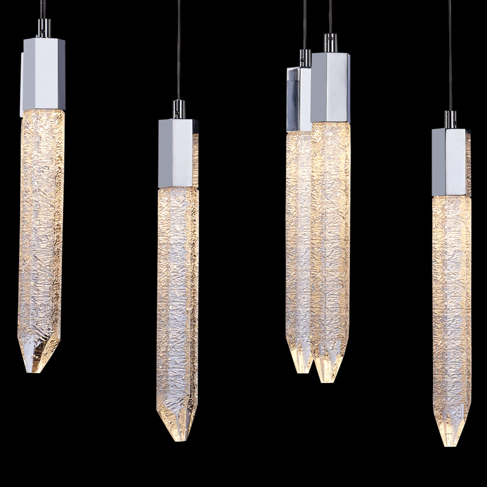 Exclusive Set Of Chrome Pendant Lights