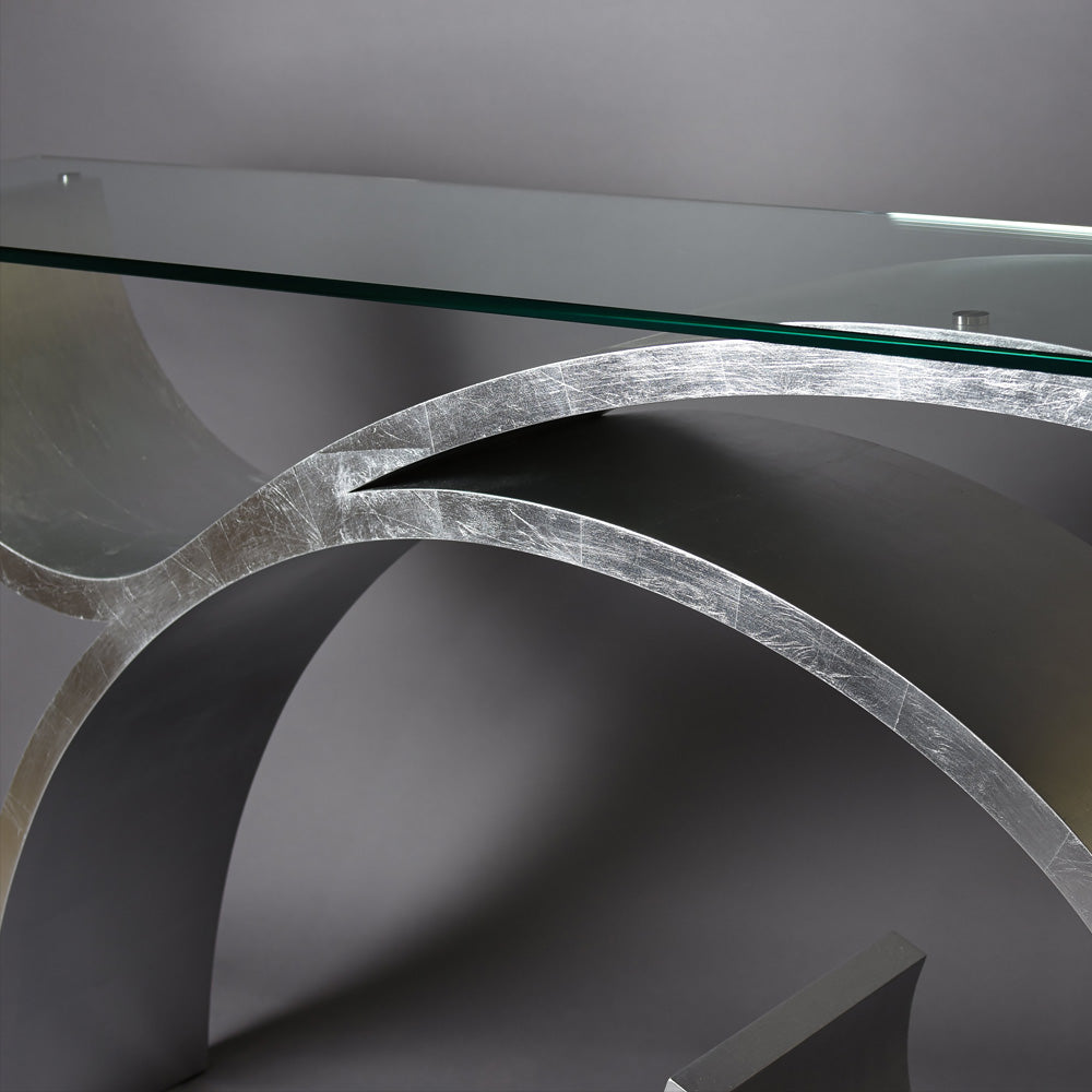 Exclusive Silver Leaf Console Table