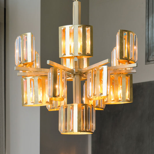 Exclusive Transparent Crystal Lozenge Chandelier