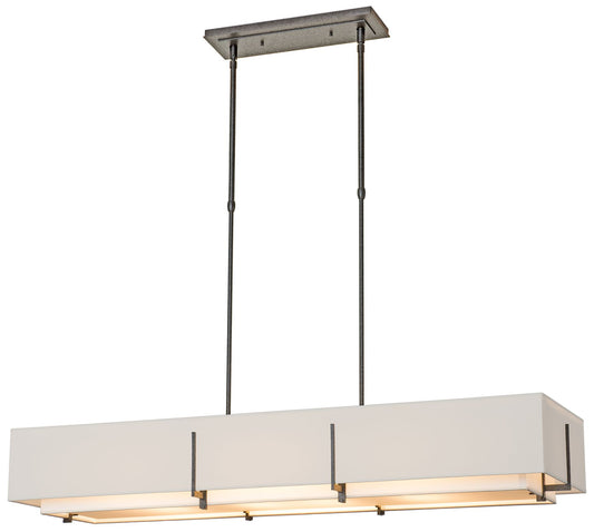 Exos 46.6" Rectangular Natural Iron Long Pendant with Anna & Flax