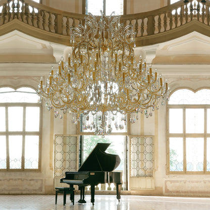 Extremely Large Classic Gold Crystal Chandelier