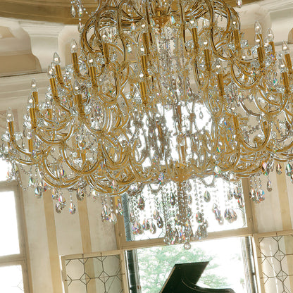 Extremely Large Classic Gold Crystal Chandelier