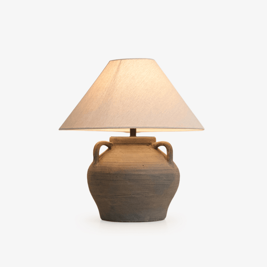Two Handled Ceramic Jar Table Lamp