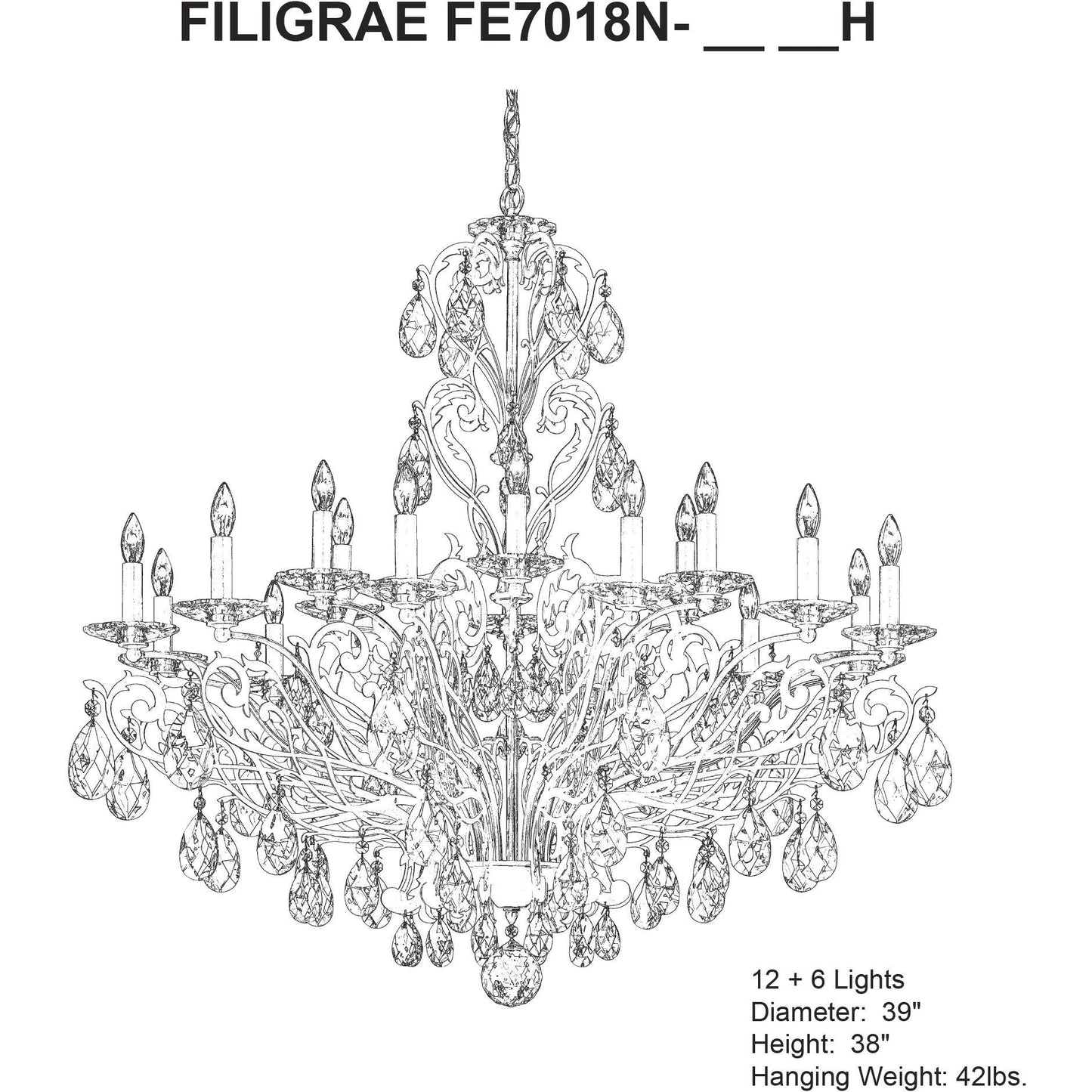 Schonbek Filigrae FE7018 Chandelier