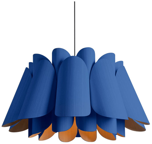 Federica Pendant WEP Light Collection - Black Finish - Blue Shade