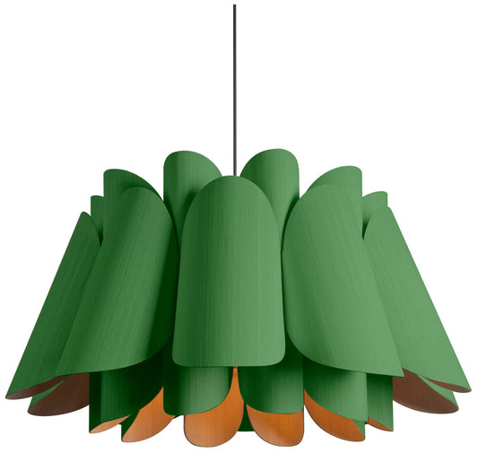 Federica Pendant WEP Light Collection - Black Finish - Green Shade