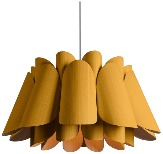 Federica Pendant WEP Light Collection - Black Finish - Ocher Shade