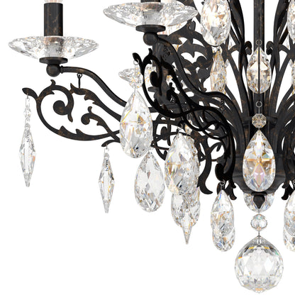 Filigrae 18.5"H x 23"W 6-Light Crystal Semi-Flush Mount in Heirlo