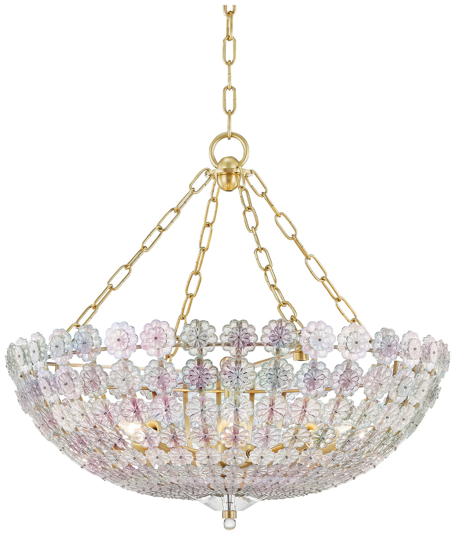 Floral Park 8 Light Chandelier Agd Brass