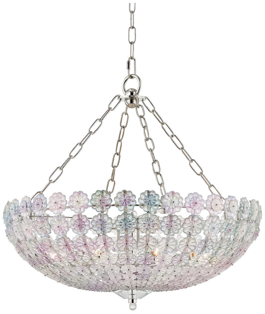 Floral Park 8 Light Chandelier Nickel