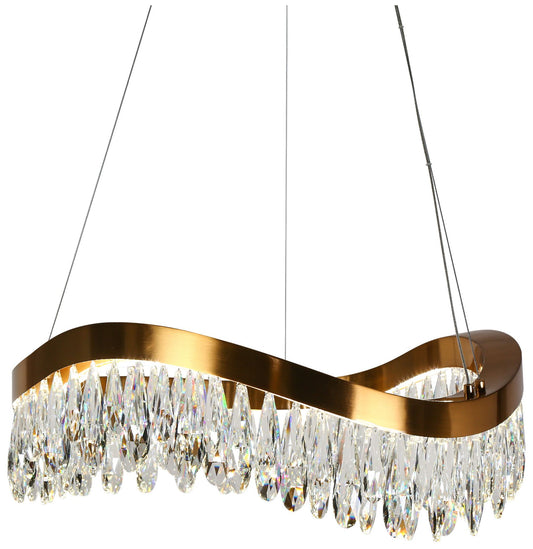 Flowarop 1-Light LED Crystal Drum Chandelier