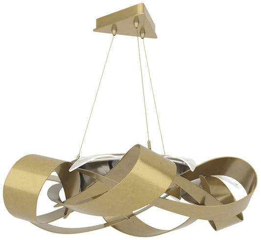 Flux Large LED Pendant - Modern Brass