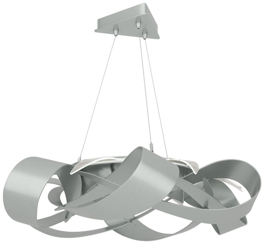 Flux Large LED Pendant - Vintage Platinum Finish - Standard Height