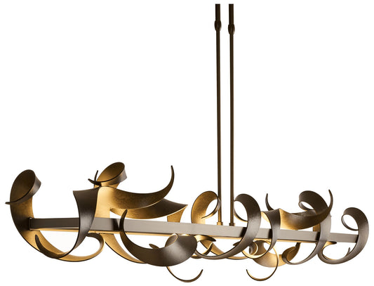 Folio 63.4" Wide Large Bronze LED Pendant