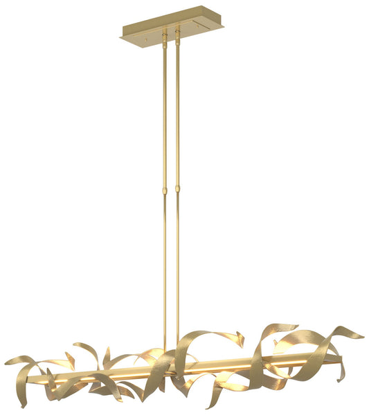 Folio 63 1/2" Wide Brass LED Linear Pendant Light