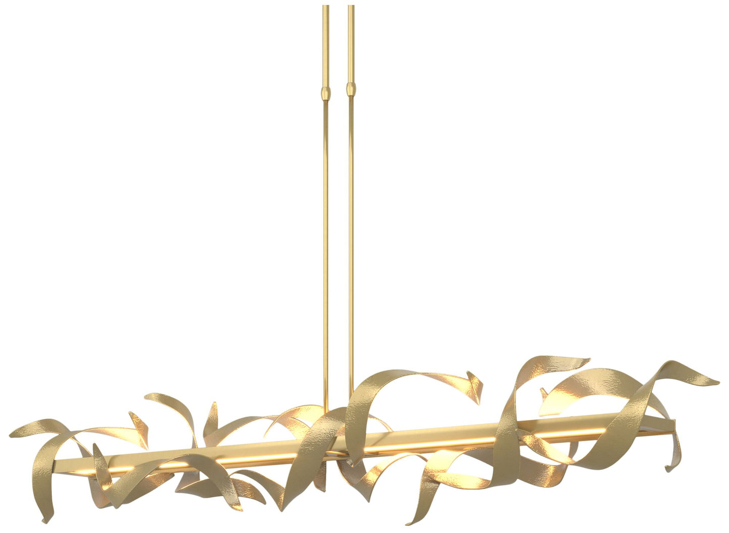 Folio 63 1/2" Wide Brass Long LED Linear Pendant Light