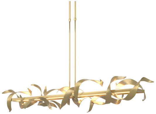 Folio 63 1/2" Wide Brass Short LED Linear Pendant Light