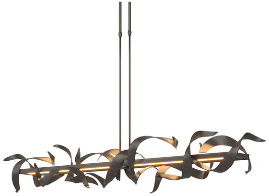 Folio 63 1/2"W Rubbed Bronze Long LED Linear Pendant Light