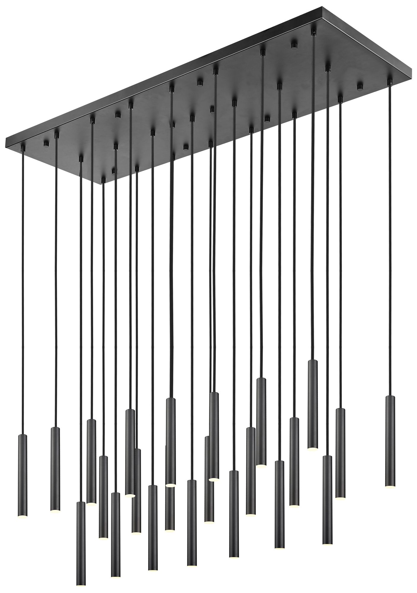 Forest by Z-Lite Matte Black 54 inch 23 Light Linear LED Chandelier