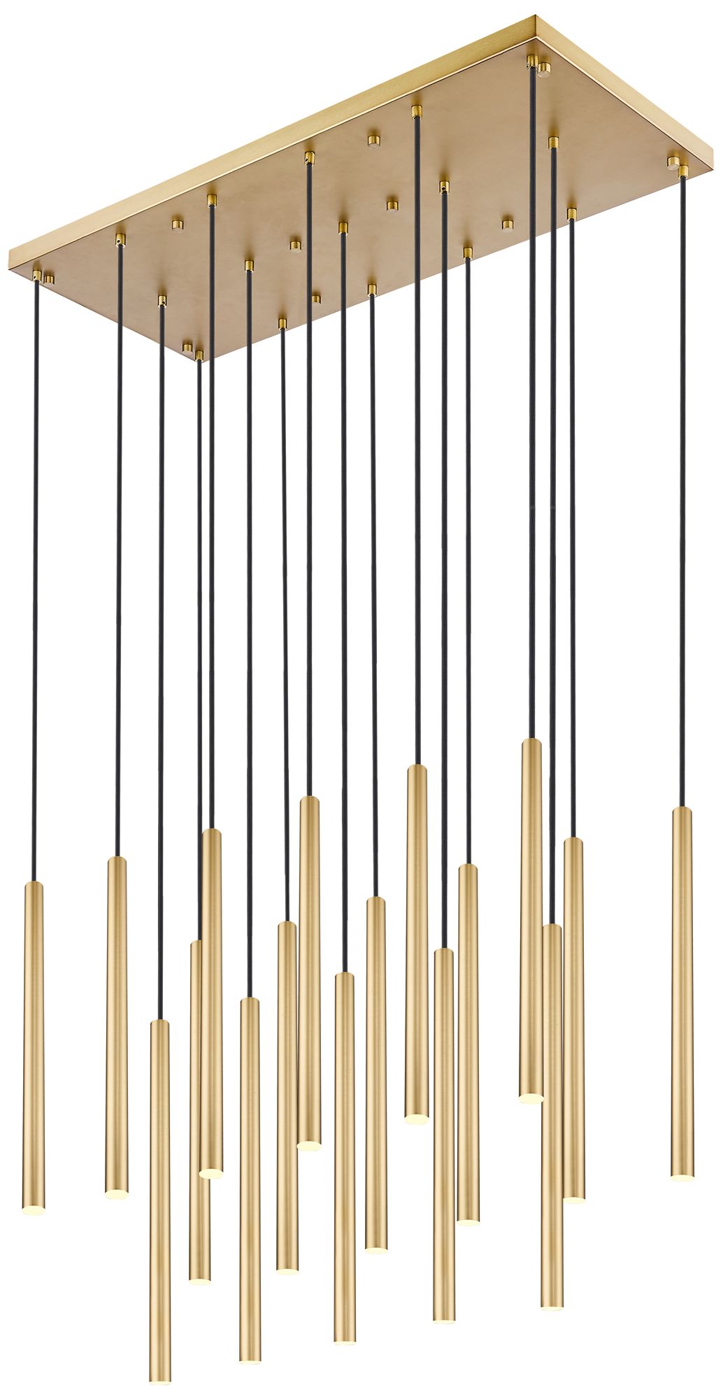 Forest by Z-Lite Modern Gold 42 inch 17 Light Linear LED Chandelier