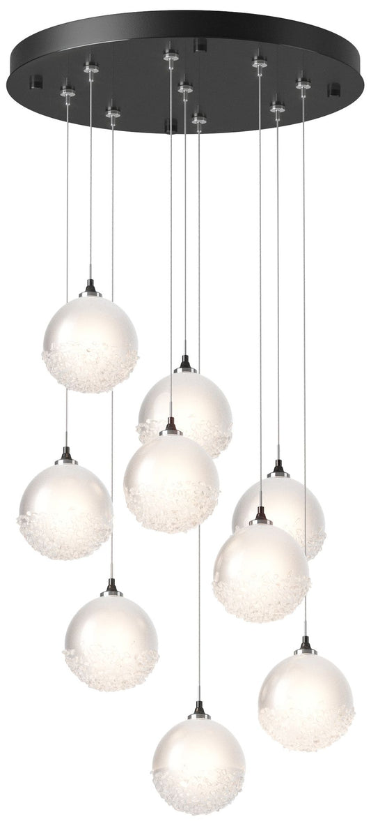 Fritz Globe 20.5" Wide 9-Light Ink Standard Pendant w/ Frosted Glass S