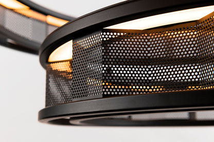 Fuze 39" Wide Modern Bronze 3-Tier LED Pendant Light