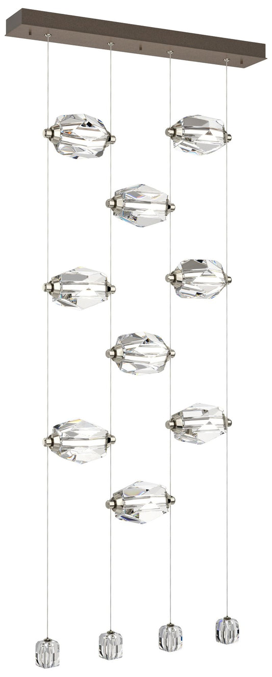 Gatsby 27.5" Wide 9-Light Crystal Bronze Standard LED Pendant