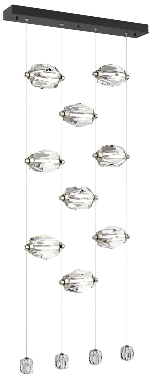 Gatsby 27.5" Wide 9-Light Crystal Ink Standard LED Pendant