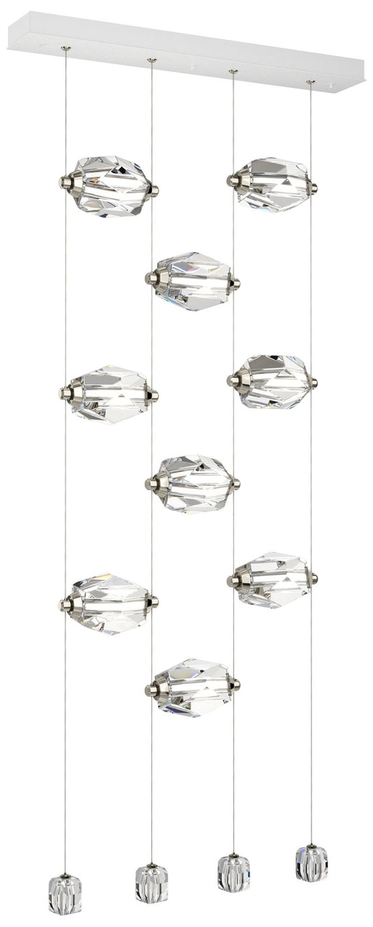 Gatsby 27.5" Wide 9-Light Crystal White Standard LED Pendant