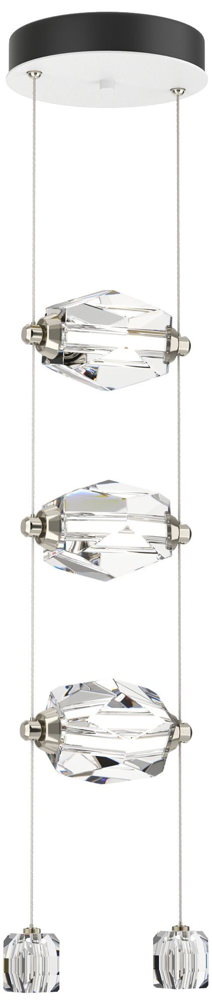 Gatsby 9.2" Wide 3-Light Crystal White Standard LED Pendant