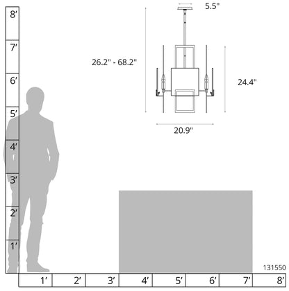 Geo 31.3" Wide 6-Light Sterling Pendant With Clear Glass Shade