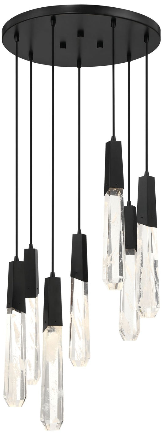 George Kovacs Drifting Droplets 7-Light LED Black Pan Pendant