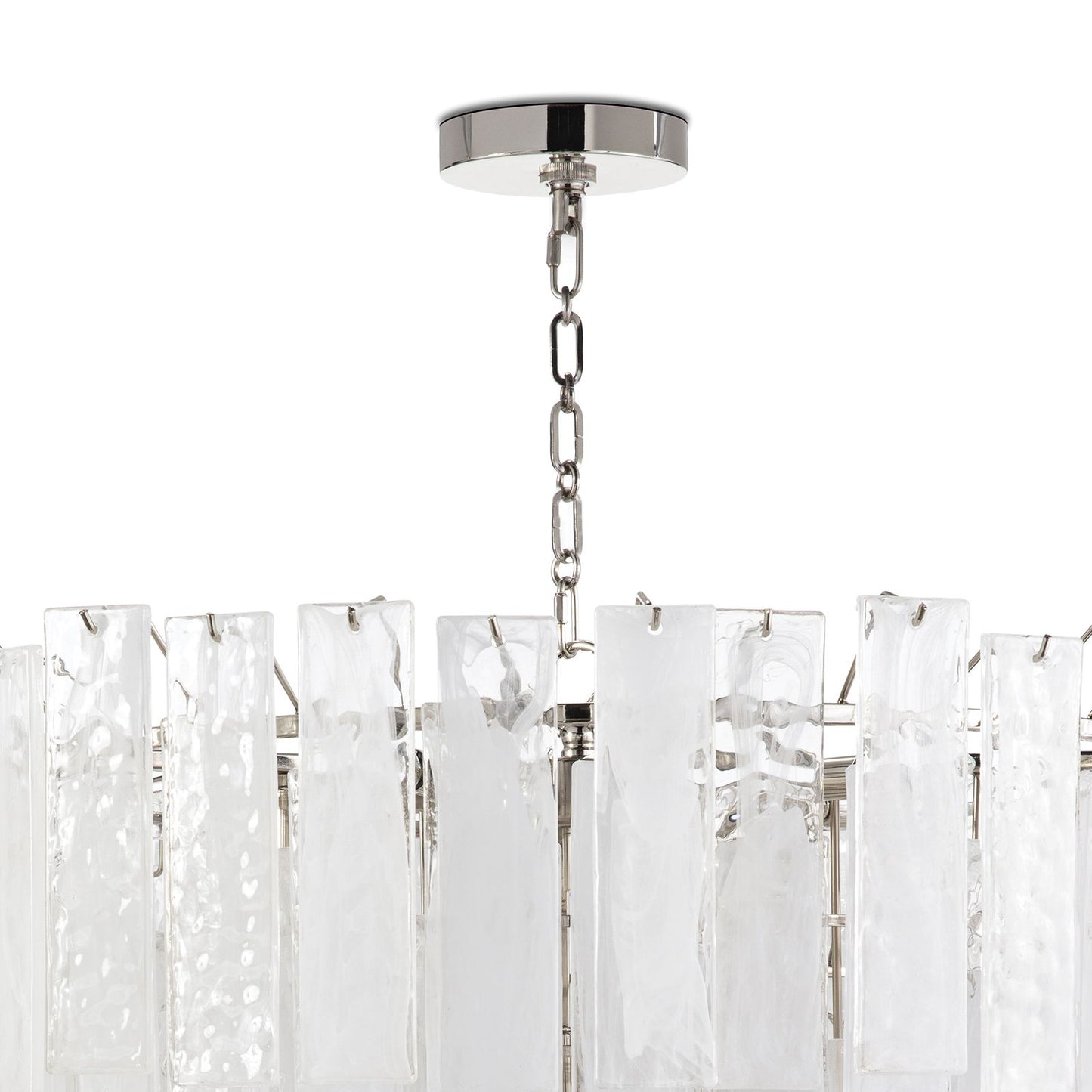 Glacier 31" Wide Nickel Glass Cascade 16-Light Chandelier
