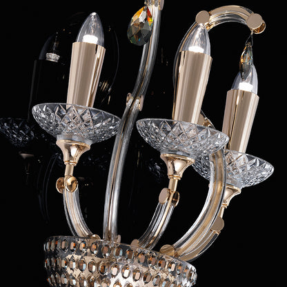 Exclusive Bronze Crystal Wall Light