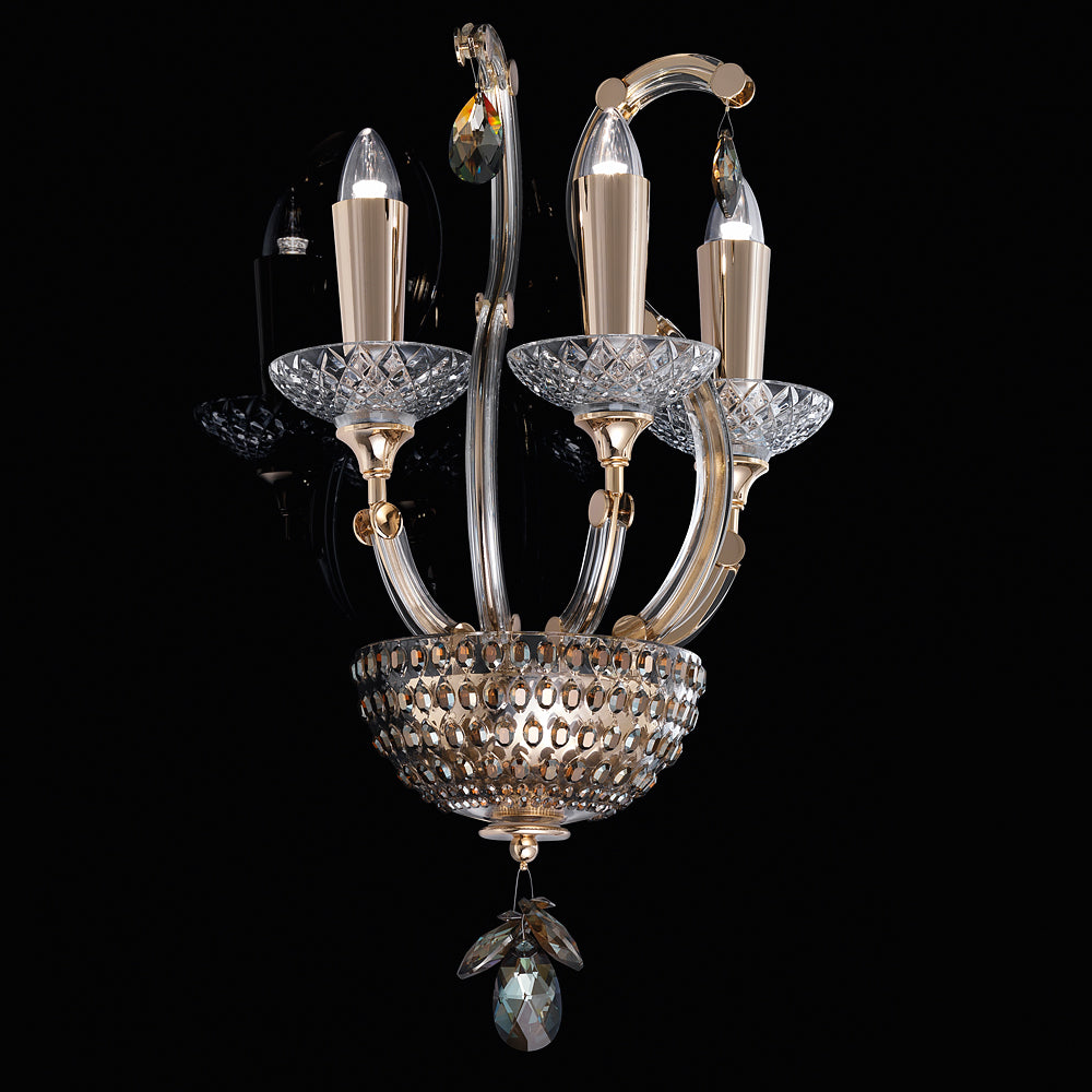 Exclusive Bronze Crystal Wall Light