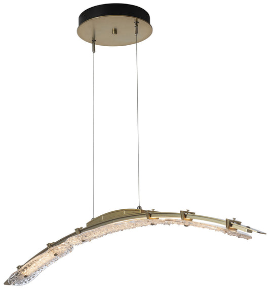 Glissade 4.1" Wide Modern Brass Pendant