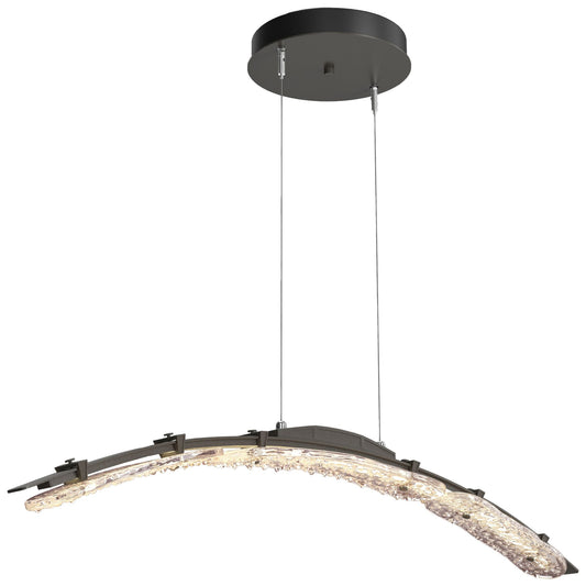 Glissade 43.5" Wide Dark Smoke Large Standard LED Pendant w/ Clear Sha